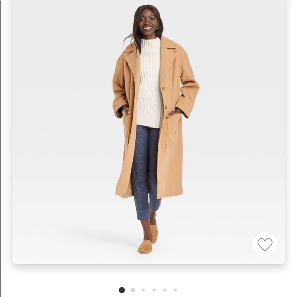 Womens target wool camel color overcoat - Picture 2 of 3